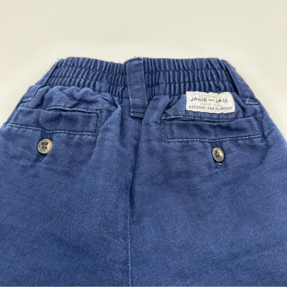 Janie and Jack (6-12mo) Navy Blue Linen Pants - Picture 5 of 9